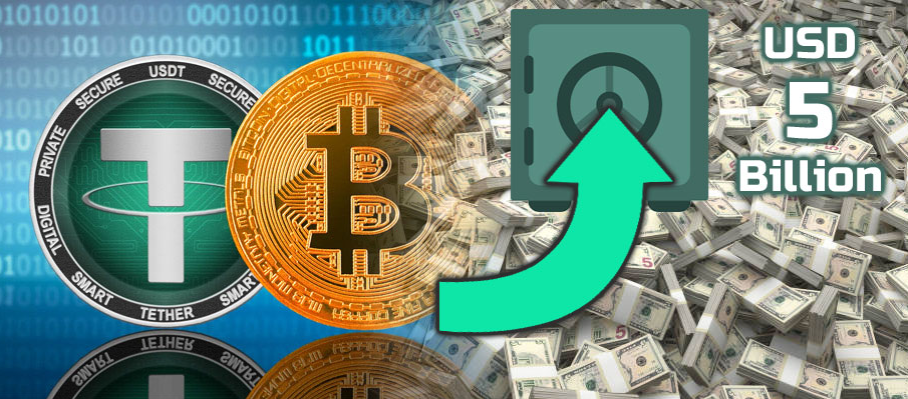 Tether привлекает $5 млрд средств для увеличения ликвидности и влияния на цену Bitcoin
