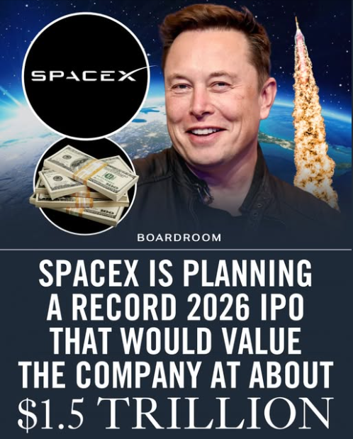 Илон Маск и SpaceX планирует провести IPO с оценкой около $1.5 триллиона