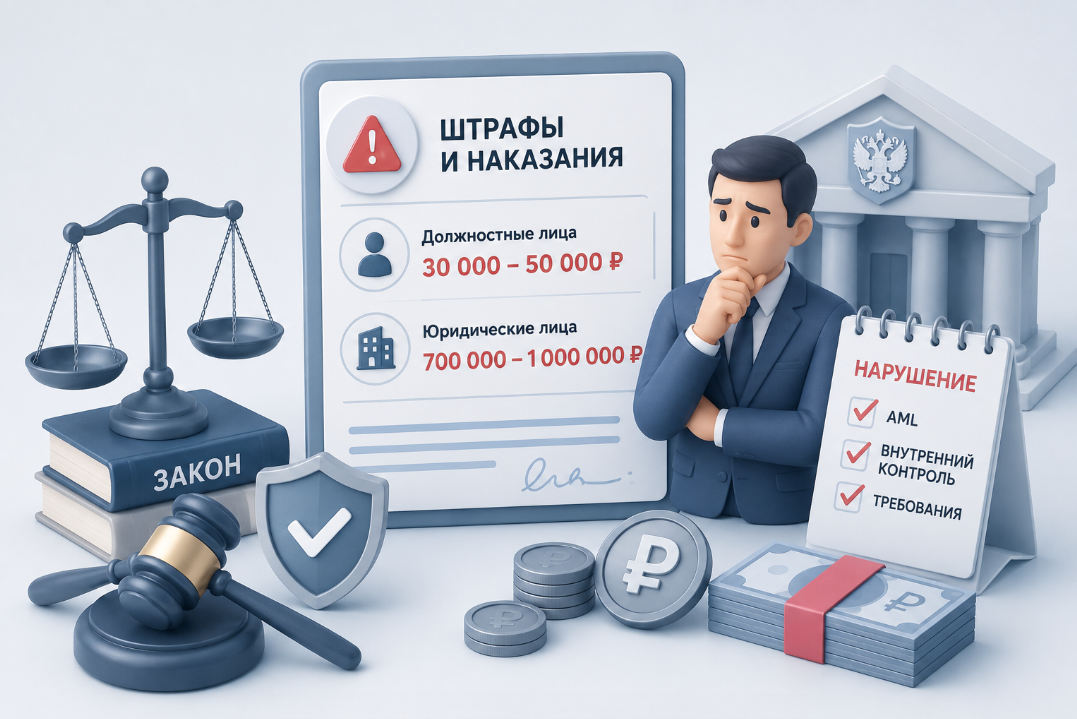 Штрафы за нарушение требований криптовалютного законодательства