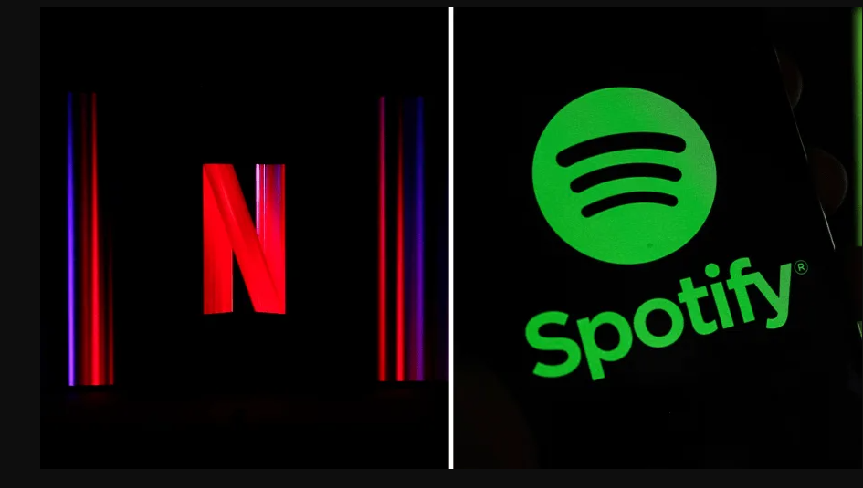 Логотипы компаний Spotify и Netflix