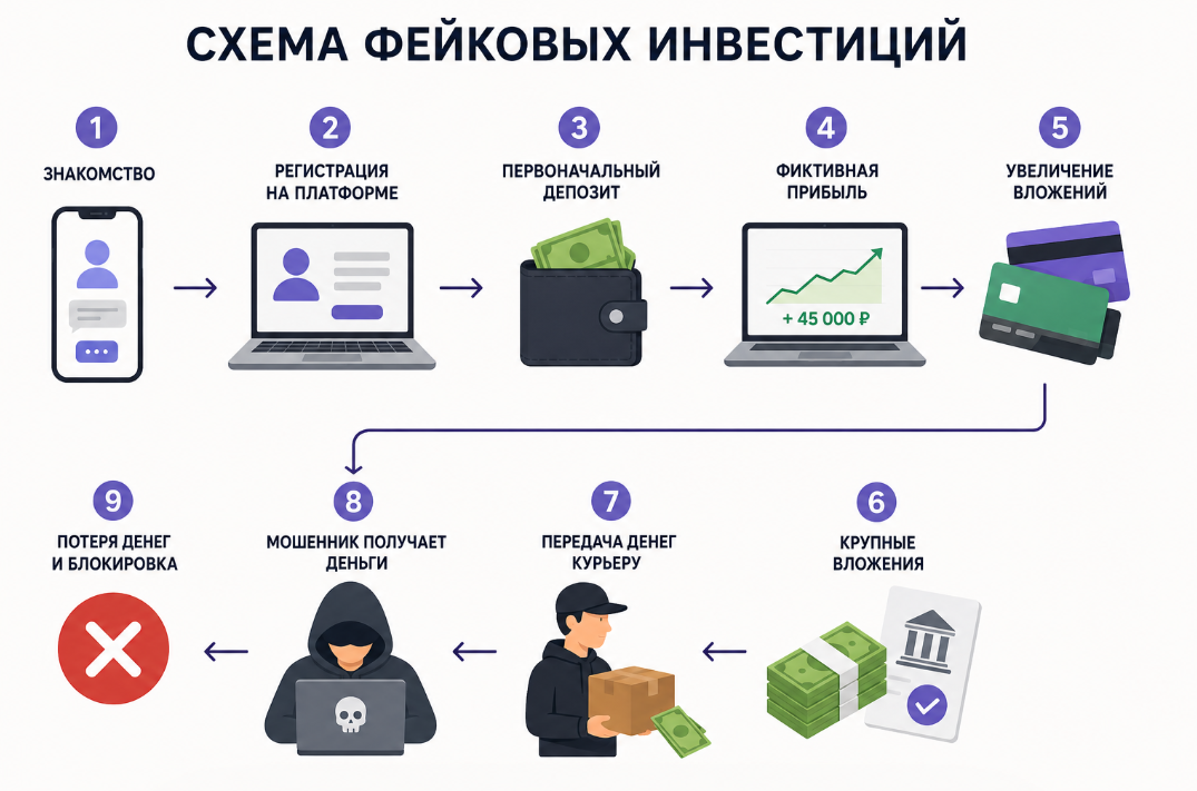 Как работает схема фейковых инвестиций