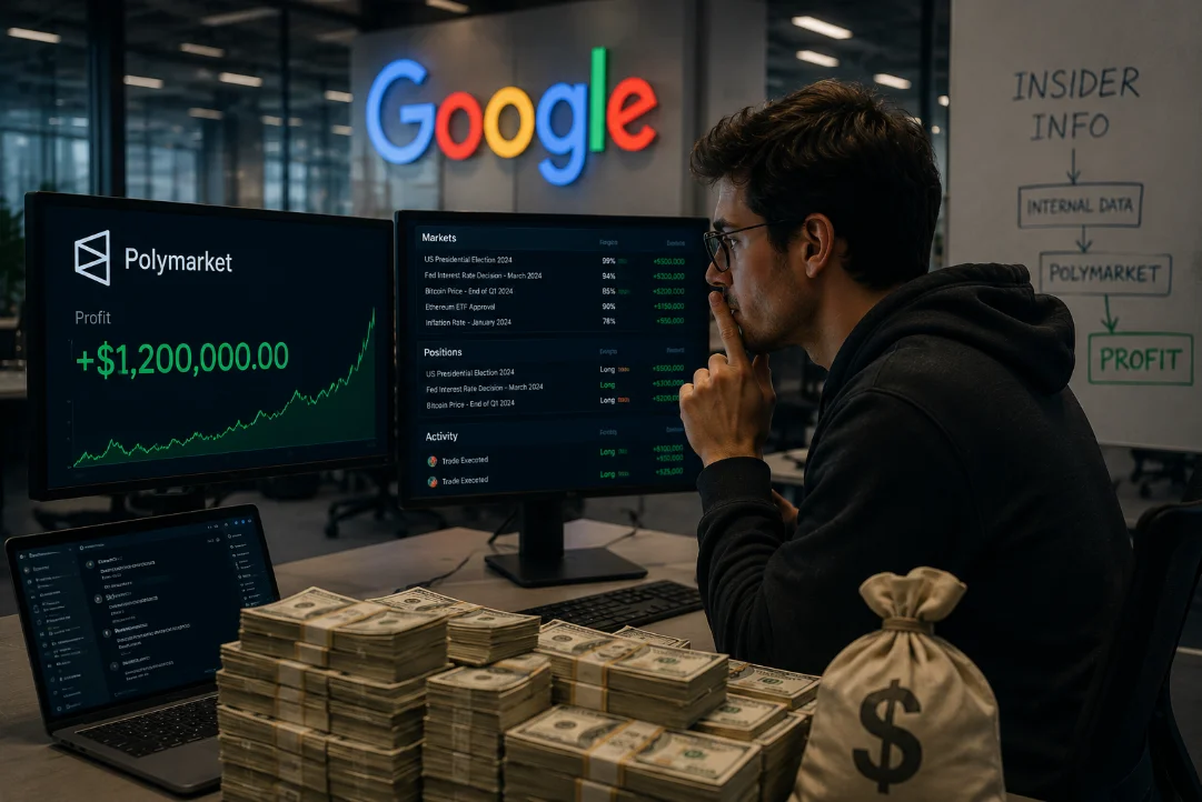 Сотрудник Google заработал $1,2 млн на Polymarket используя инсайдерскую информацию
