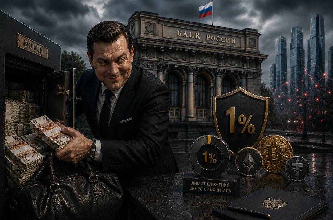 ЦБ ограничит вложения банков в крипту введя лимит 1% от капитала