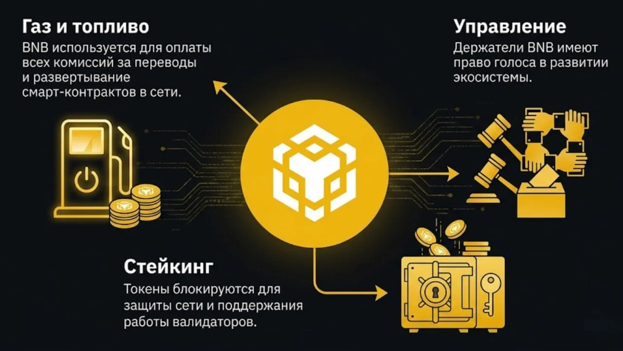 Назначение токена внутри экосистемы Binance