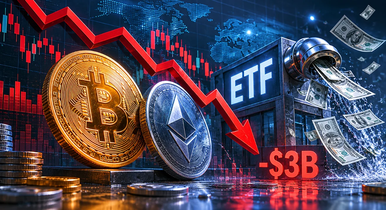 Биткоин и Ethereum завершили май в минусе: инвесторы вывели почти $3 млрд из ETF