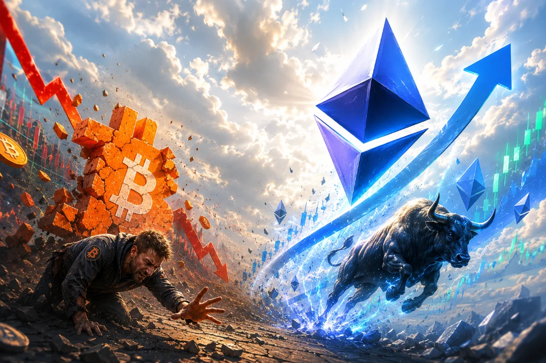 Сравнение Ethereum против BTC