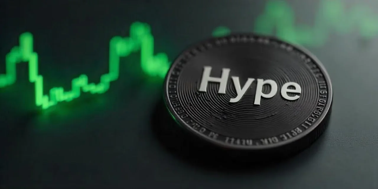 График токена HYPE на фоне символа токена