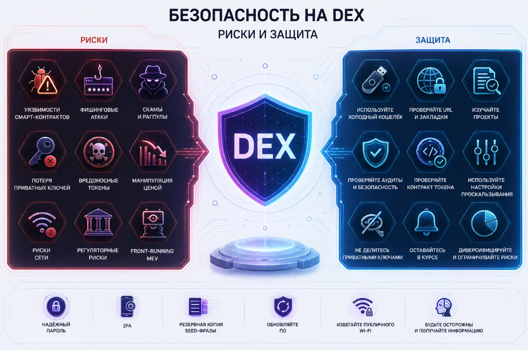 Основные риски и защита на DEX