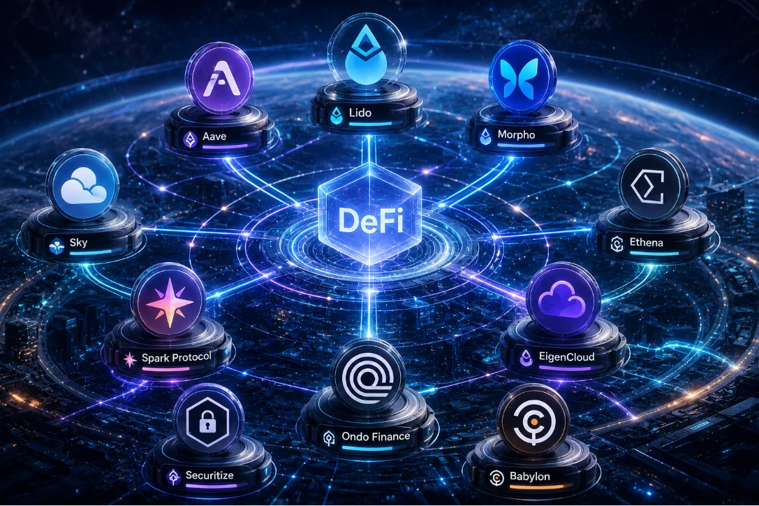 Топ DeFi-протоколов по объему заблокированных средств