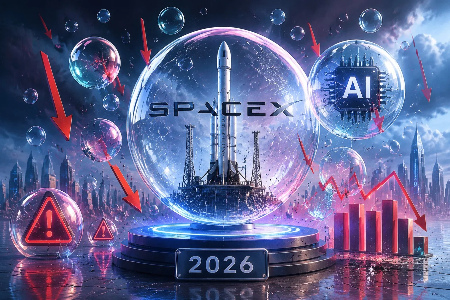 IPO SpaceX вместе с AI находятся в стадии крупнейшего пузыря 2026 года