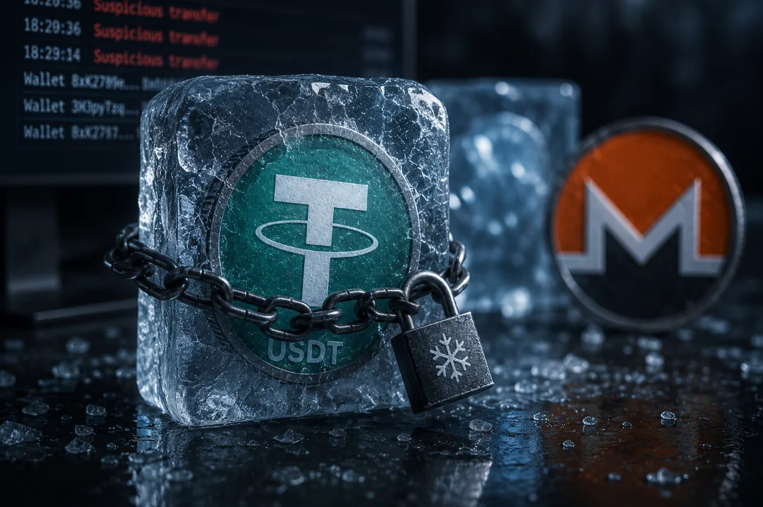 Tether заморозила $72 млн USDT после подозрительных переводов связанных с Monero