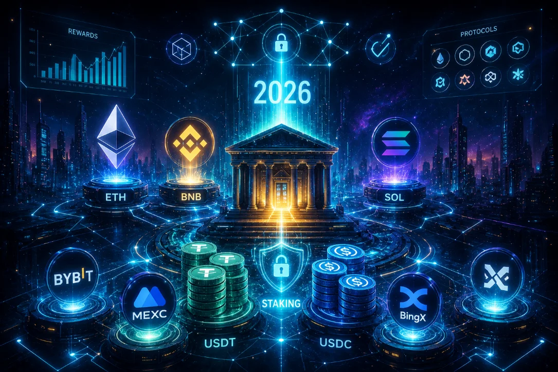 Стейкинг криптовалют 2026: полный гид по монетам и платформам