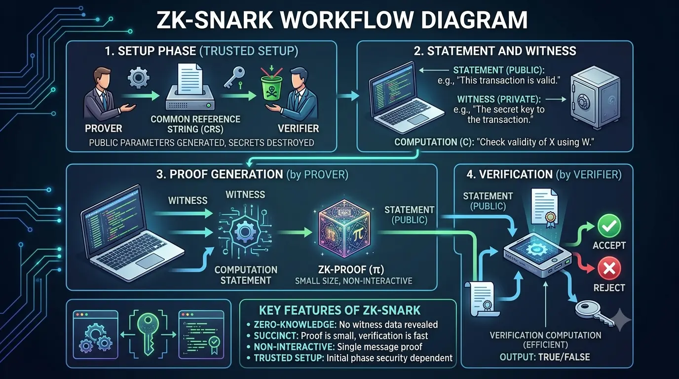 схема работы zk-SNARK