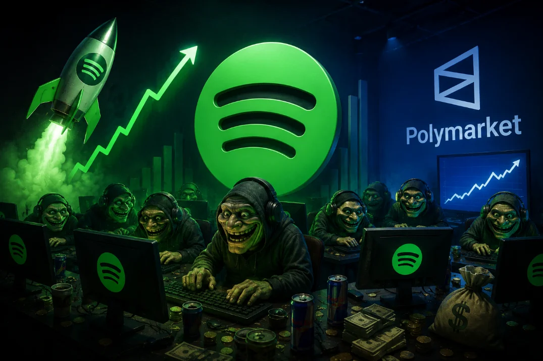 Трейдеры накрутили Spotify ради выигрыша на Polymarket