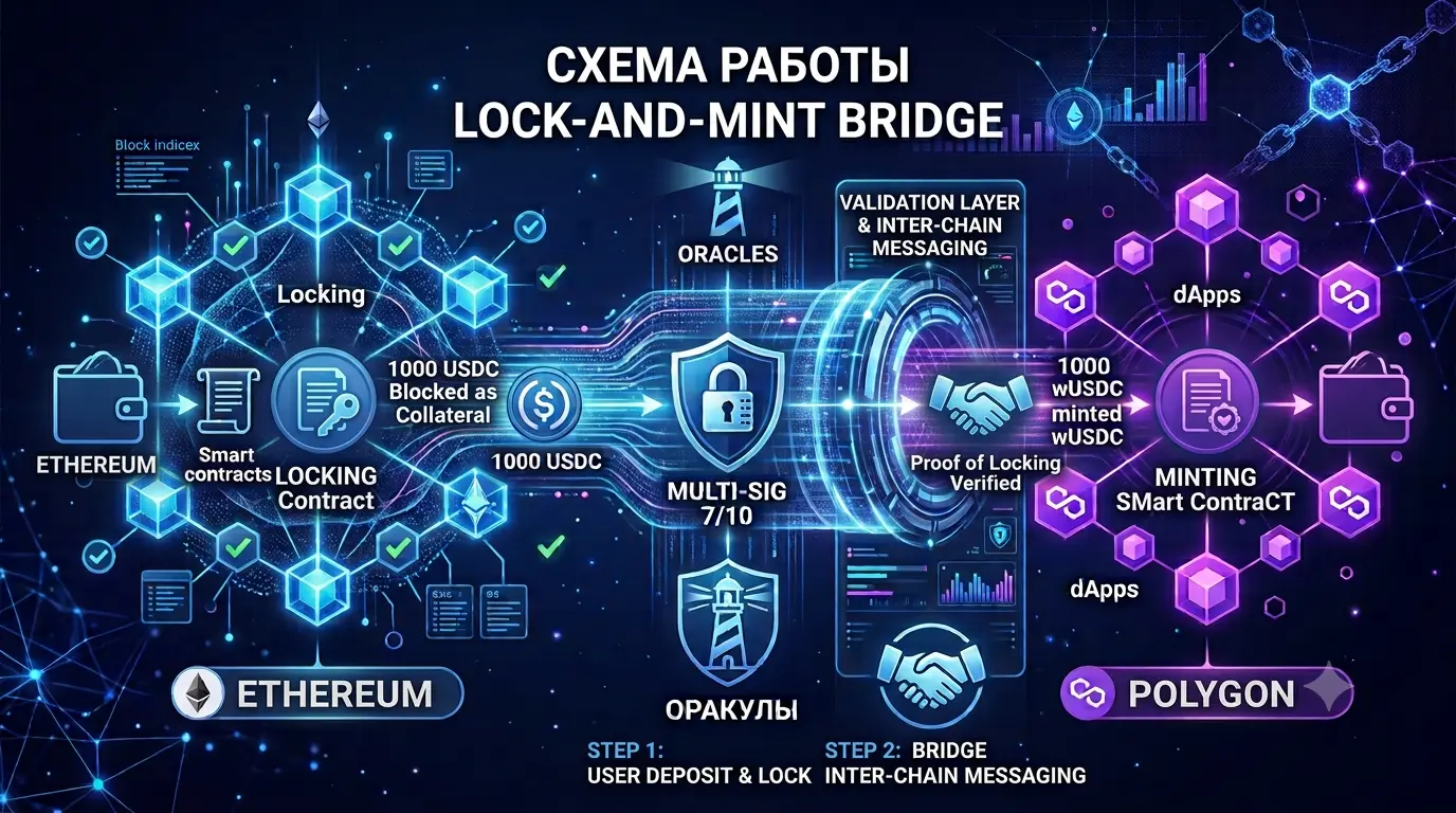 схема работы lock-and-mint