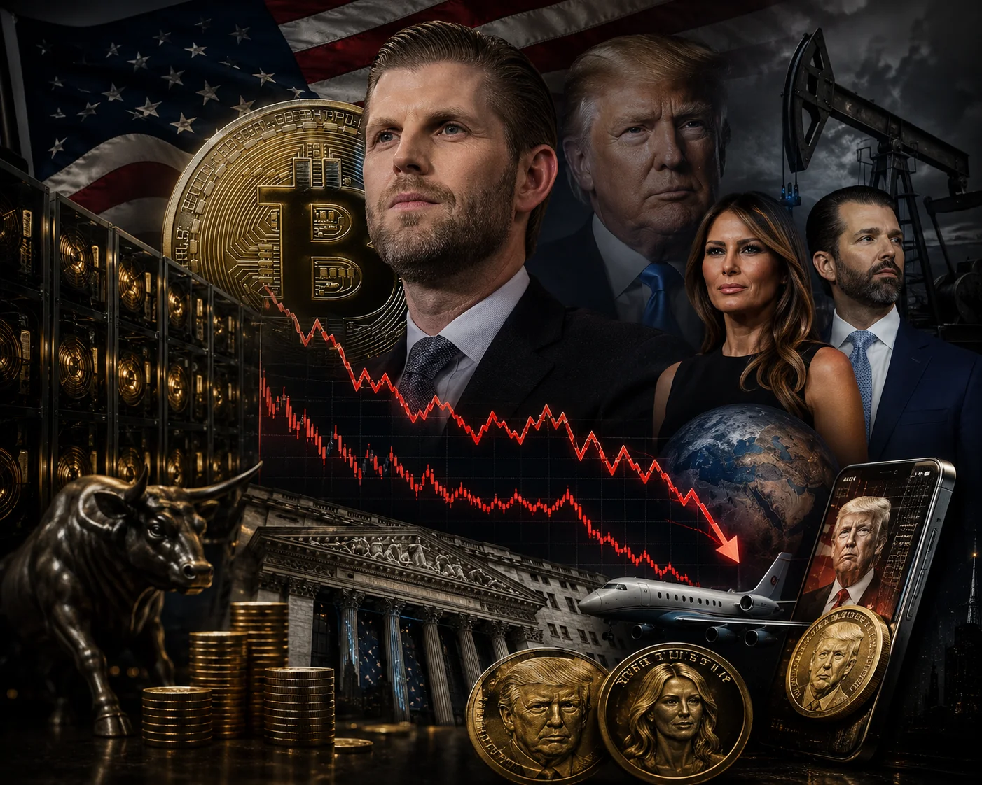 Акции American Bitcoin упали на 90% - семья Трампов потеряла более $600 млн за 10 месяцев