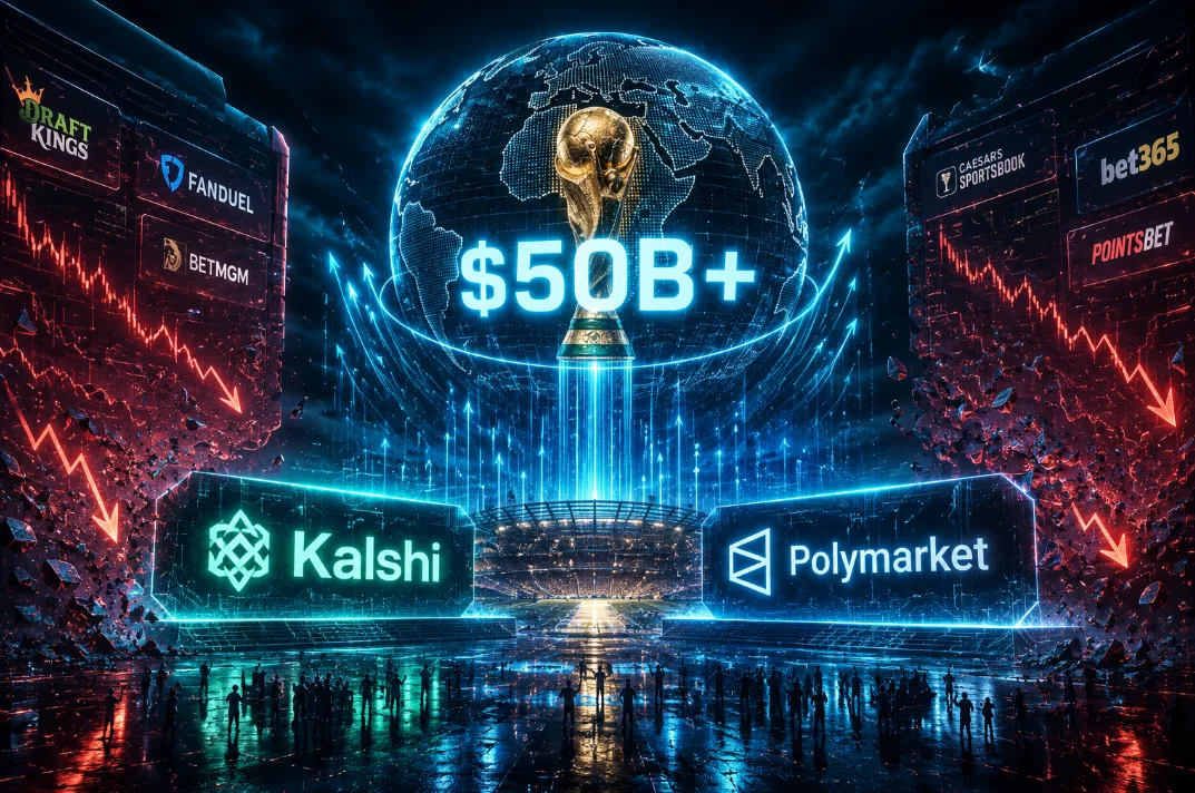 Kalshi и Polymarket обработали $50 млрд ставок на ЧМ и обогнали всех американских букмекеров вместе взятых