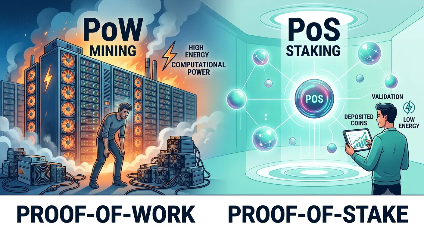Отличия PoW и PoS