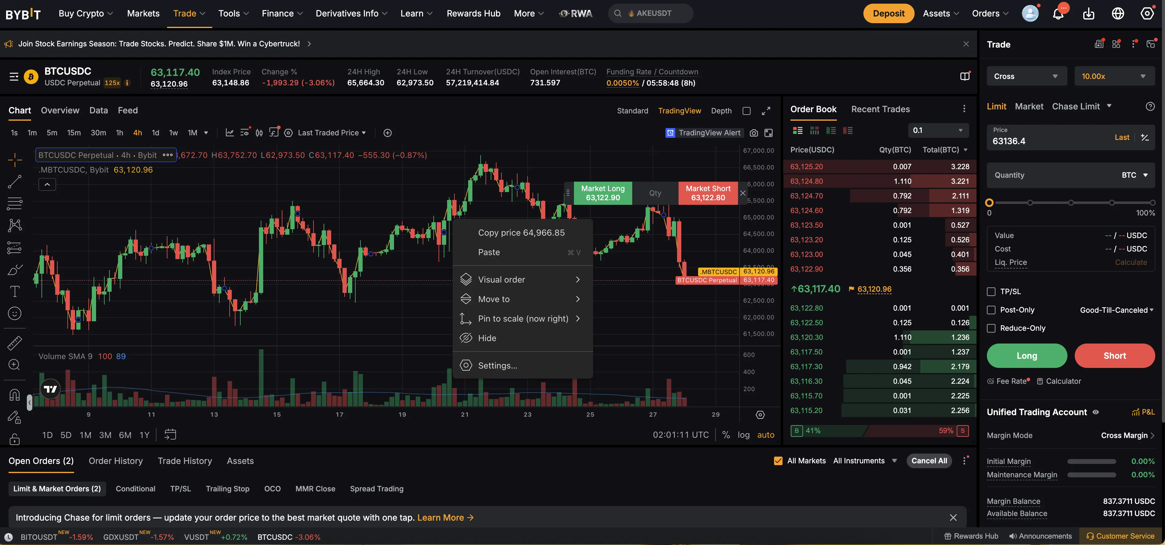 торговля фьючерсами на бирже Bybit
