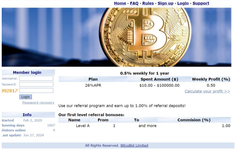 Bitcobid com скам: подробный разбор партизана, хронология работы, тарифы и текущий статус