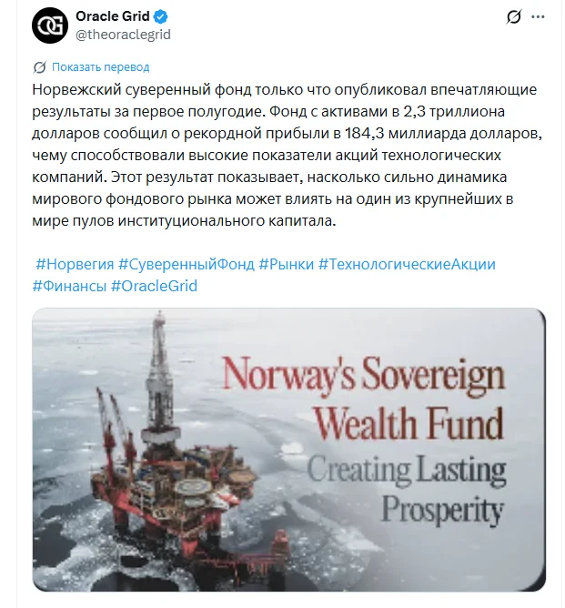 Доходность норвежского суверенного фонда