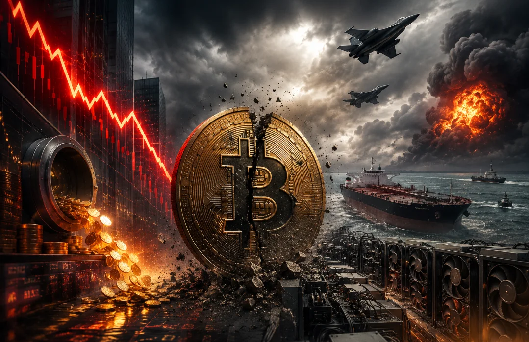 Атака на биткоин через продажу ETF, продажи майнеров и обострение в Ормузском проливе