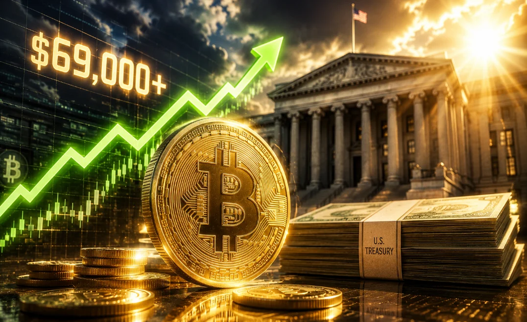 Биткоин поднялся выше $69 000 на фоне уменьшения доходности по облигациям