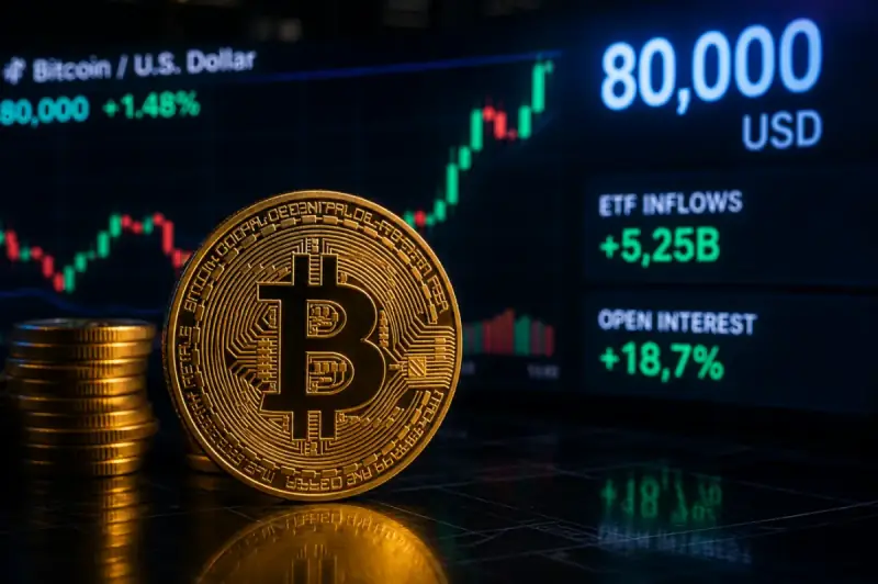 Цена на биткон пробила уровень в 80 000$