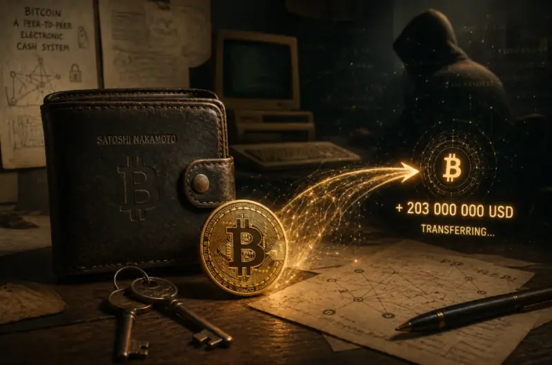 Кошелек Сатоши Накамото перевел Bitcoin