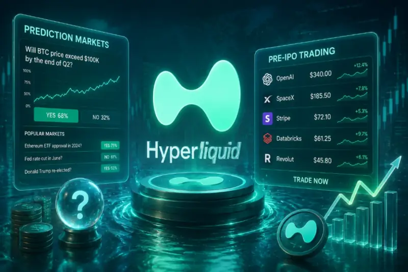 Платформа Hyperliquid расширяется до рынков прогнозов и pre-IPO